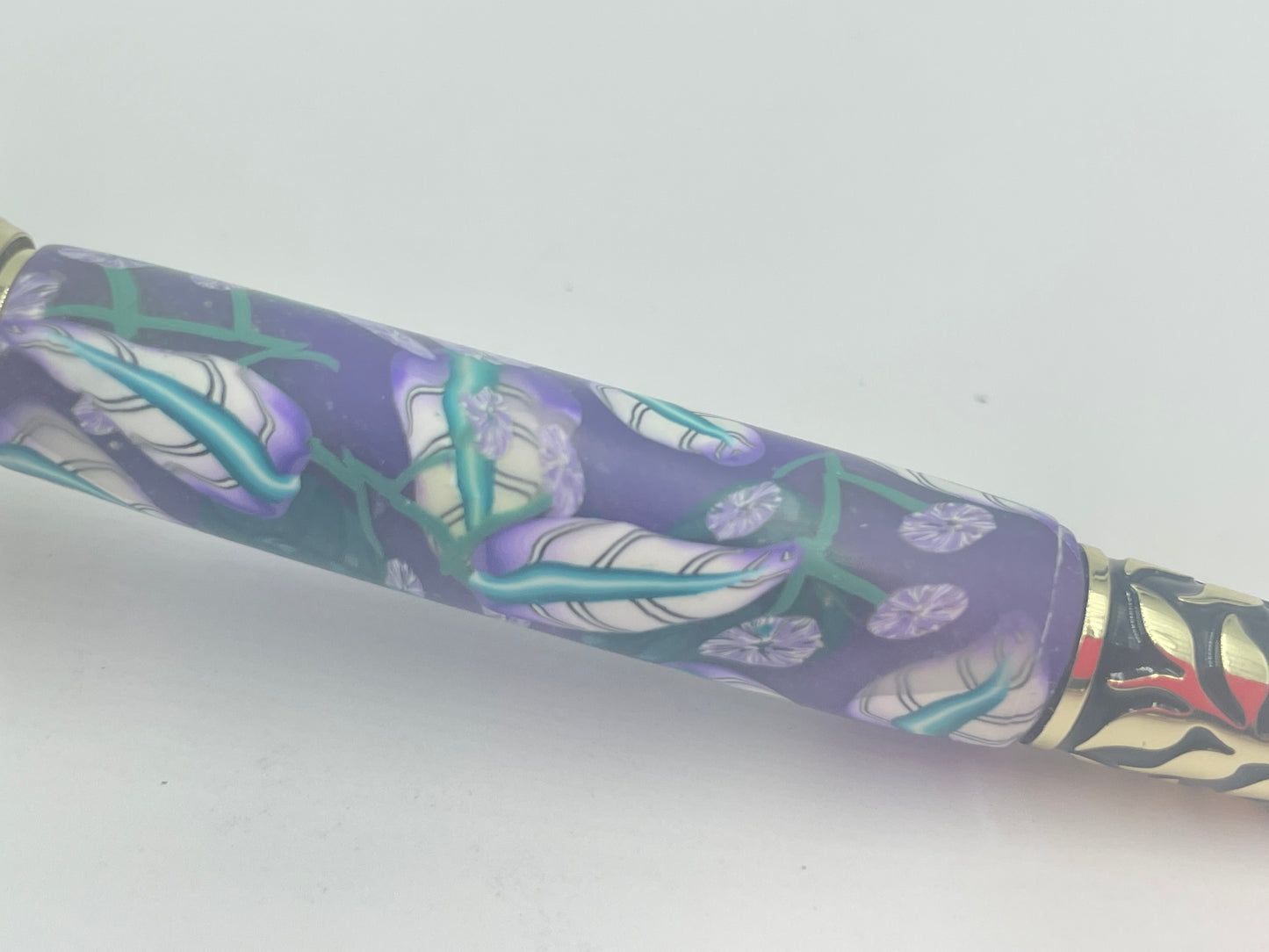 Sculpted Polymer clay covered twist pen