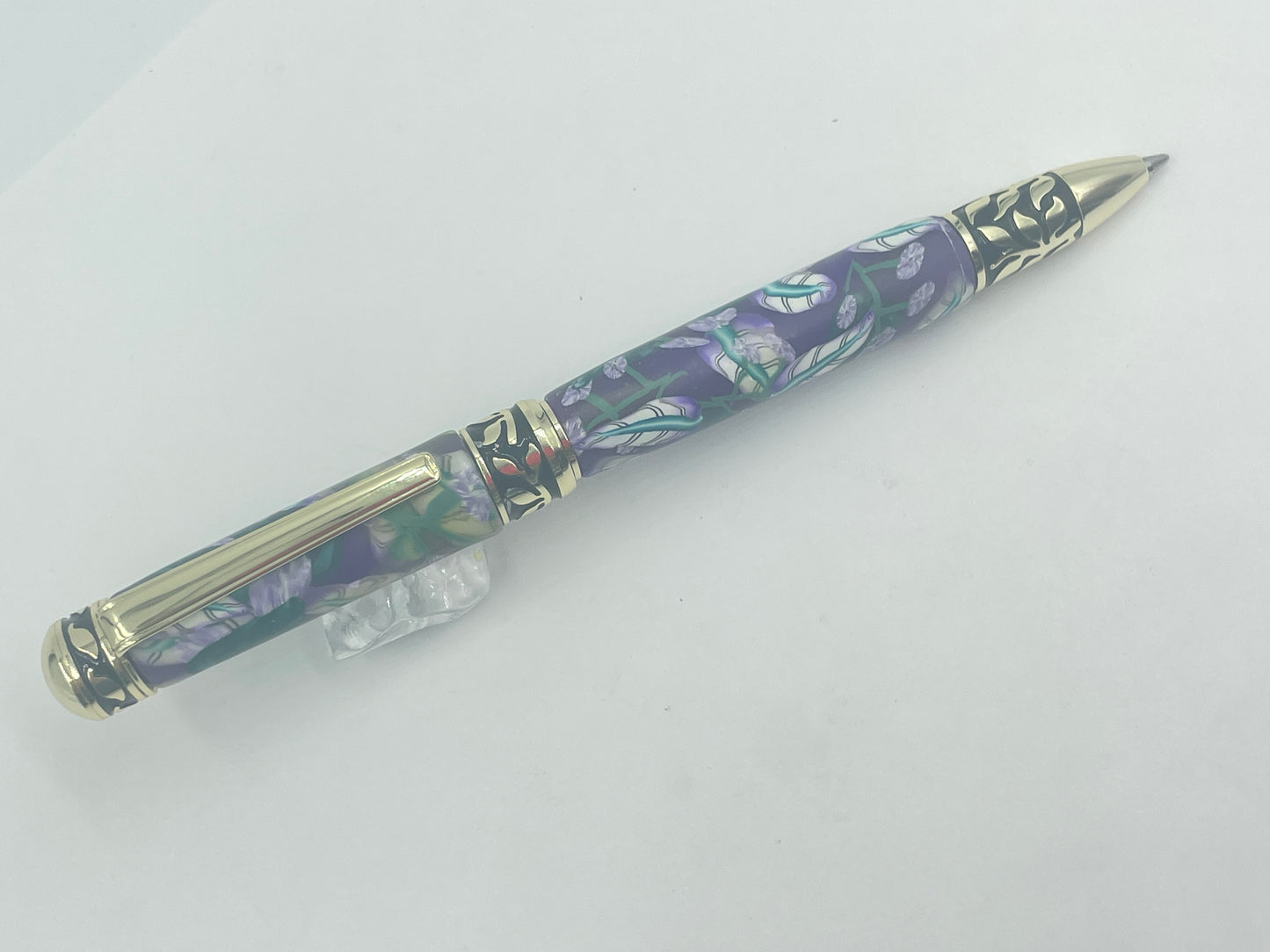 Sculpted Polymer clay covered twist pen