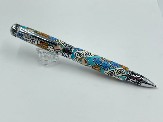 Sculpted Polymer clay covered twist pen