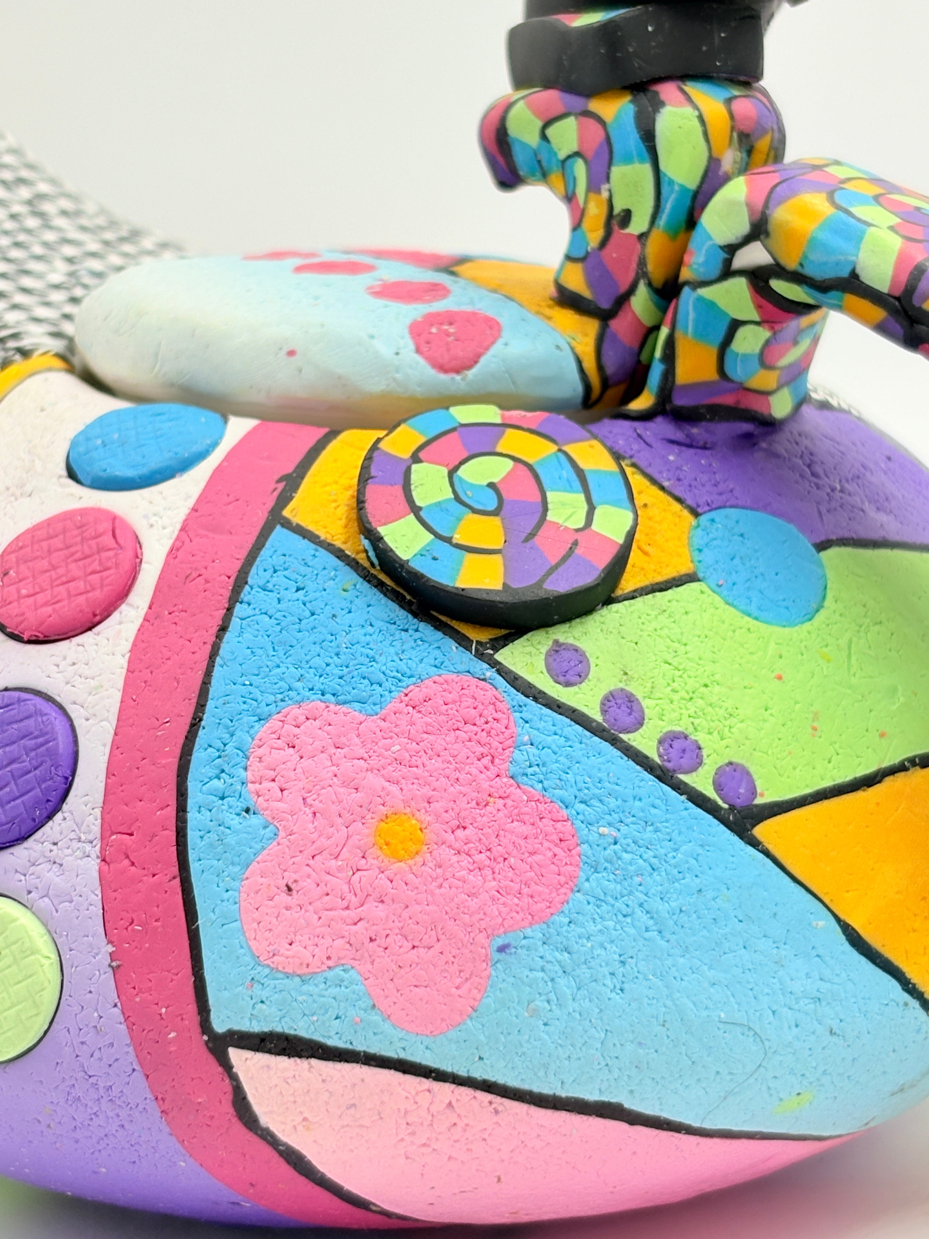 Whimisical Polymer clay covered teapot
