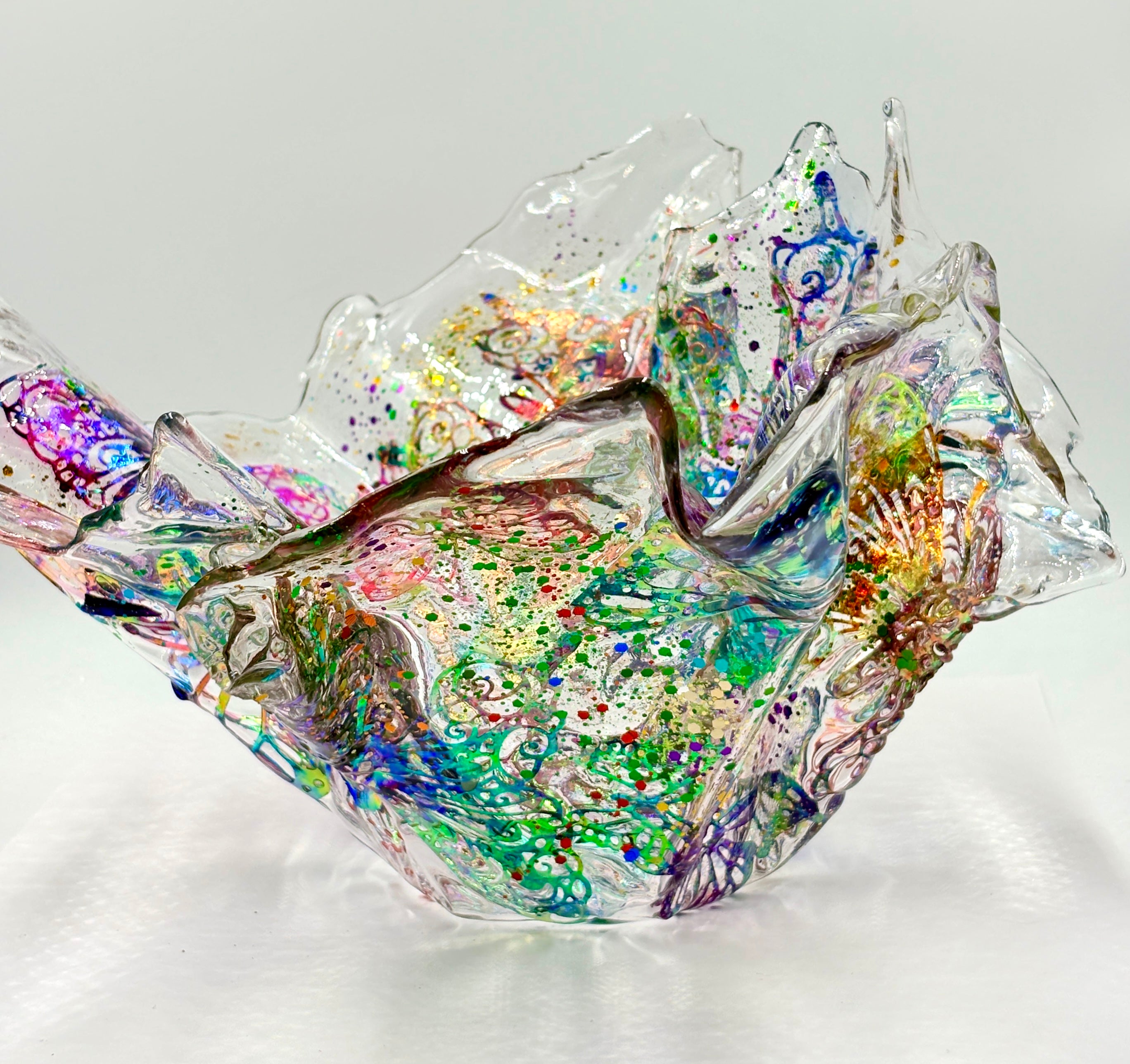 Freeform Butterfly Resin Bowl