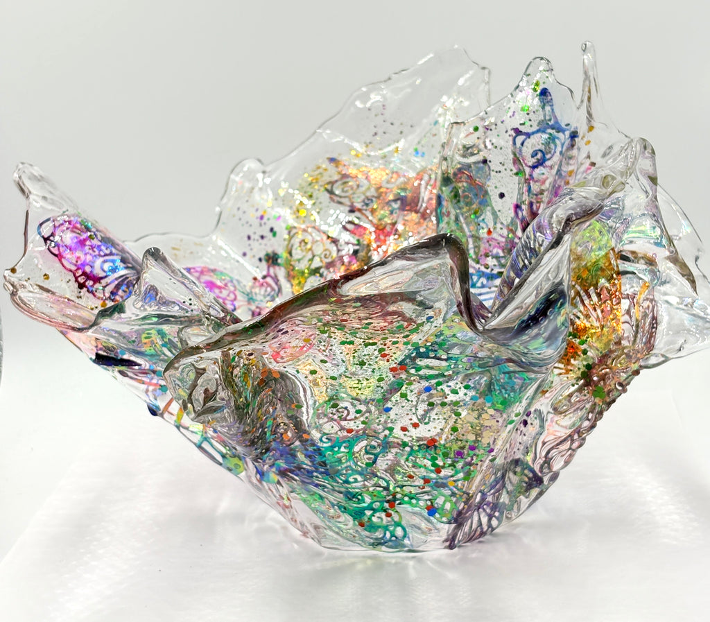 Freeform Butterfly Resin Bowl