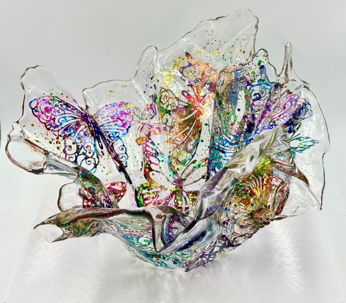 Freeform Butterfly Resin Bowl