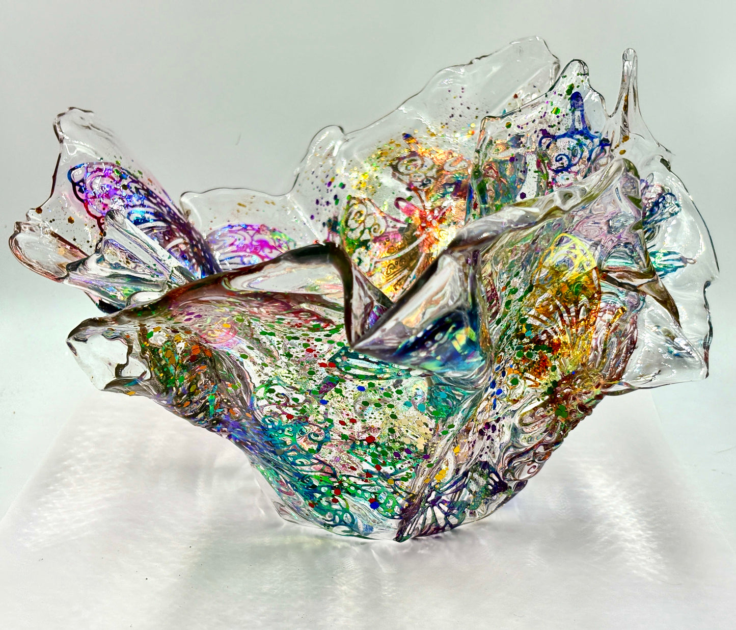 Freeform Butterfly Resin Bowl