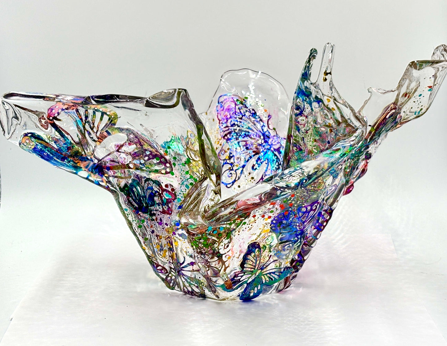Freeform Butterfly Resin Bowl