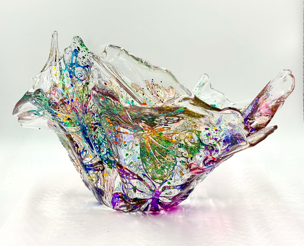 Freeform Butterfly Resin Bowl