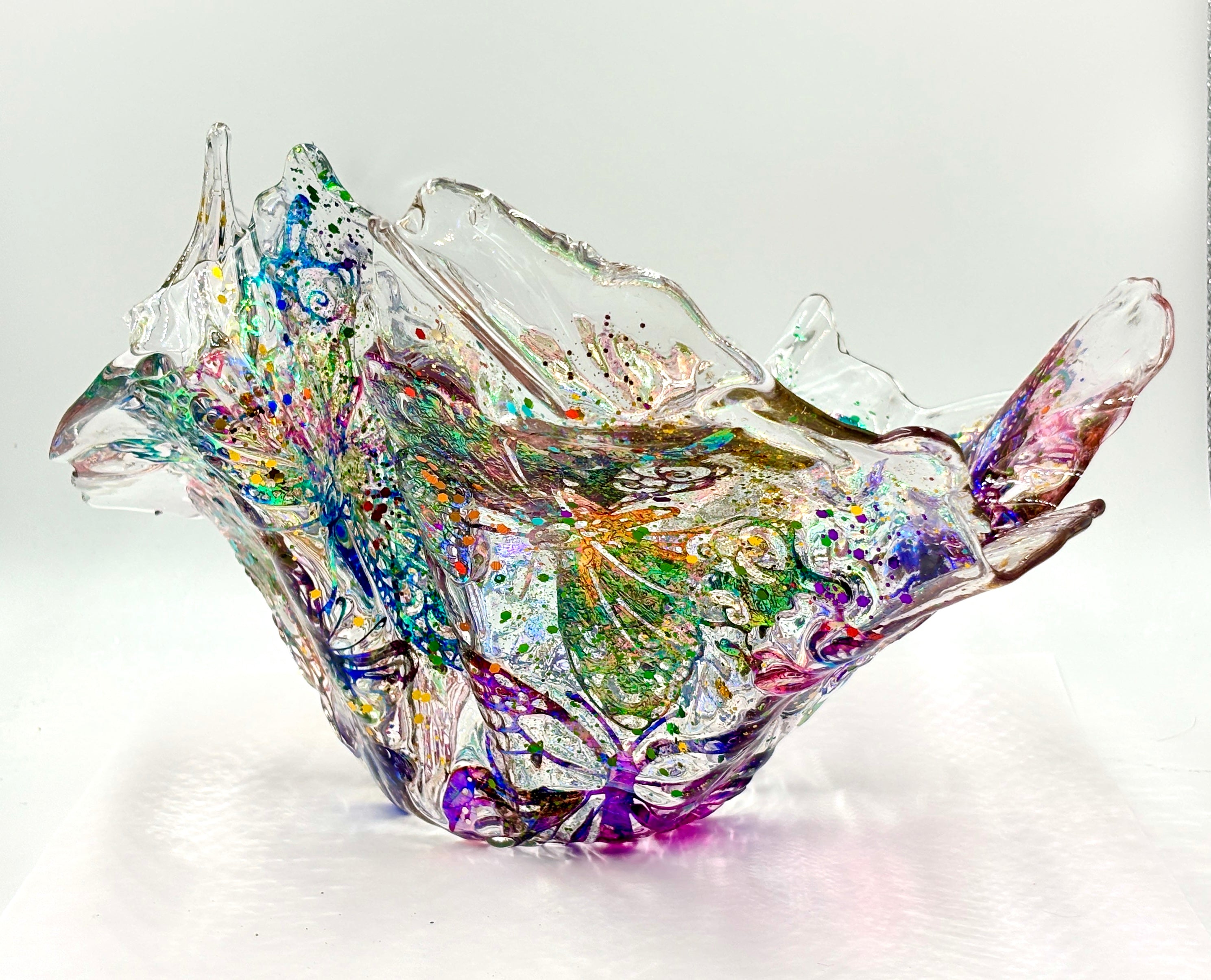 Freeform Butterfly Resin Bowl