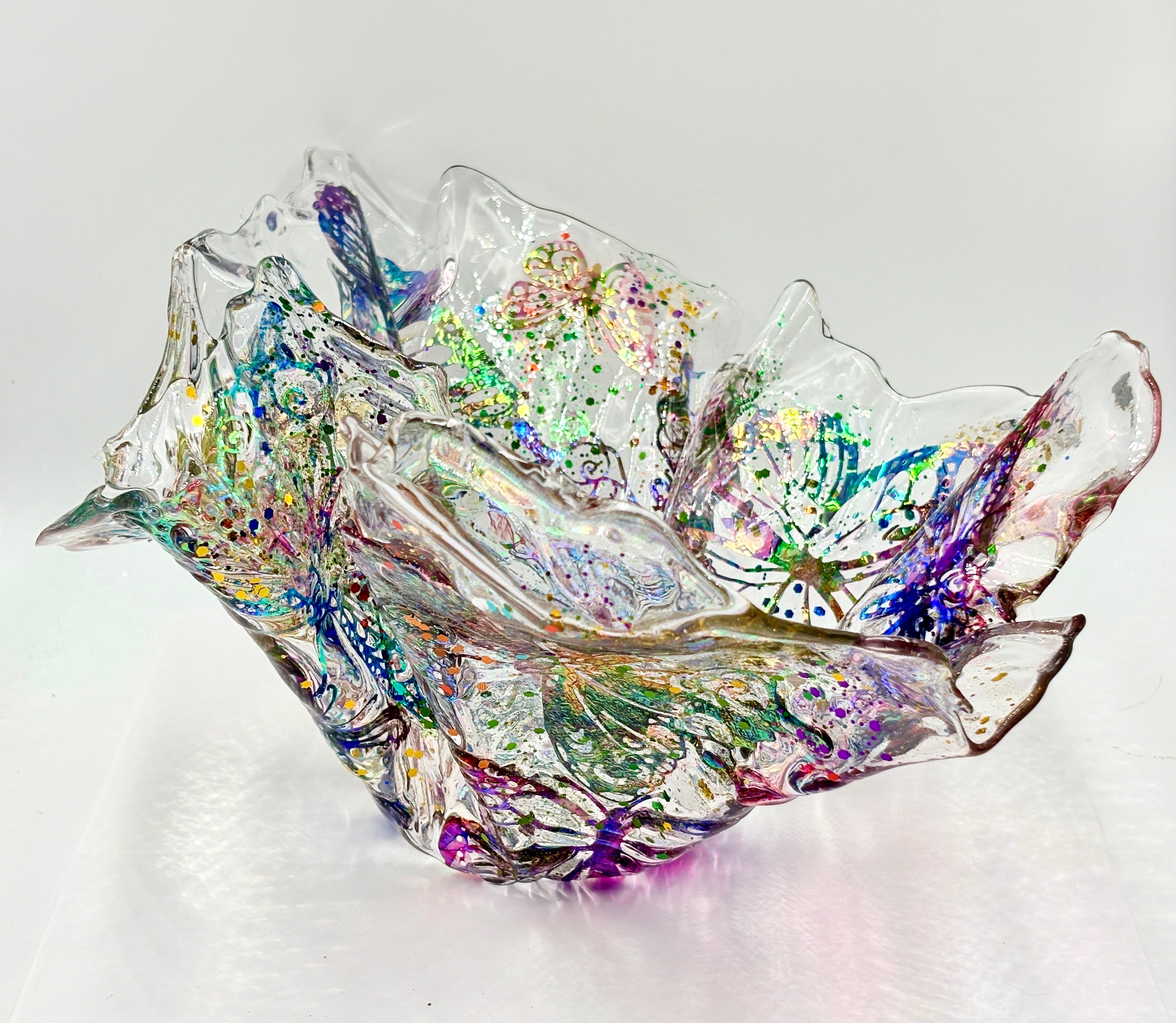 Freeform Butterfly Resin Bowl