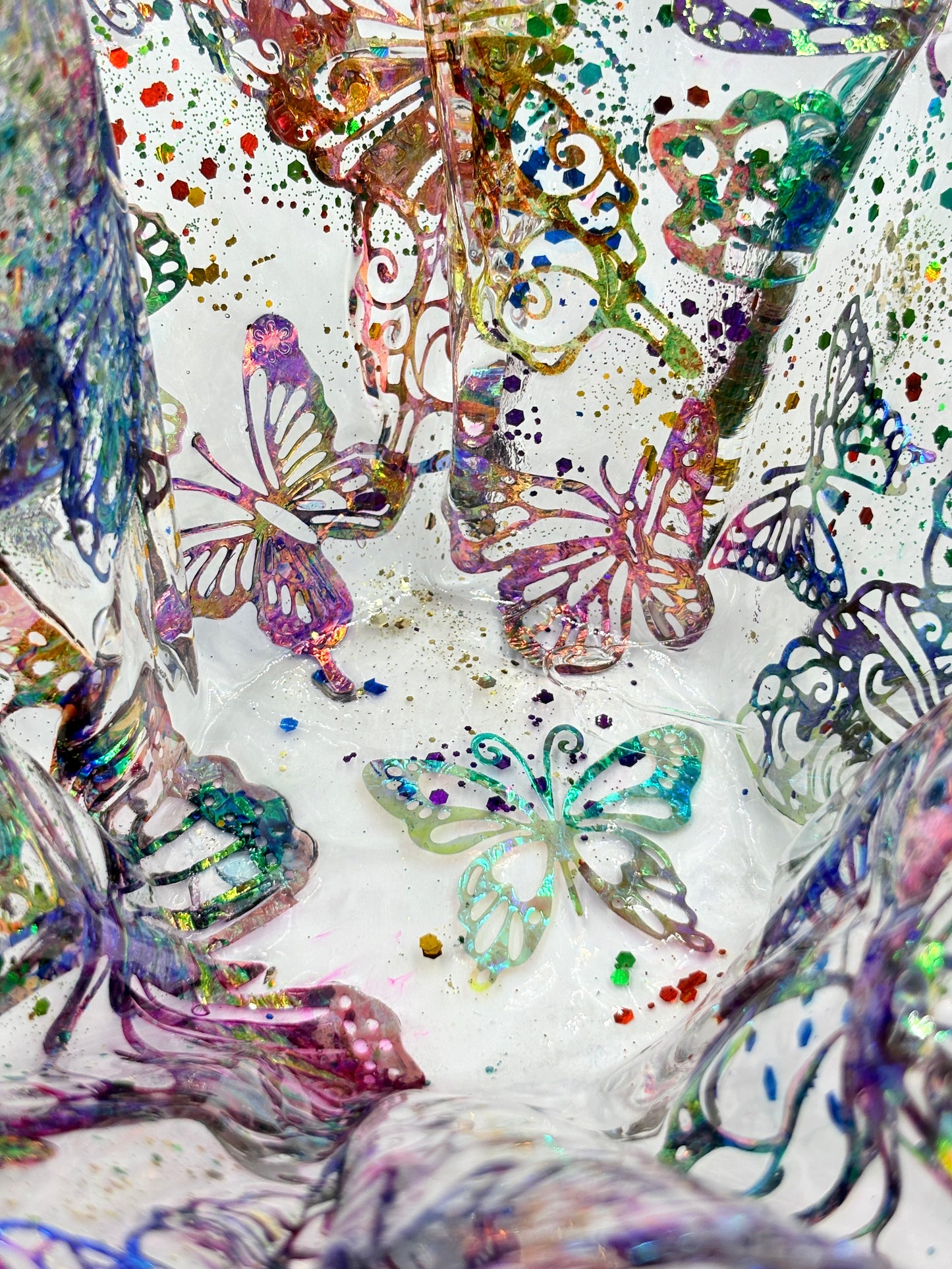 Freeform Butterfly Resin Bowl
