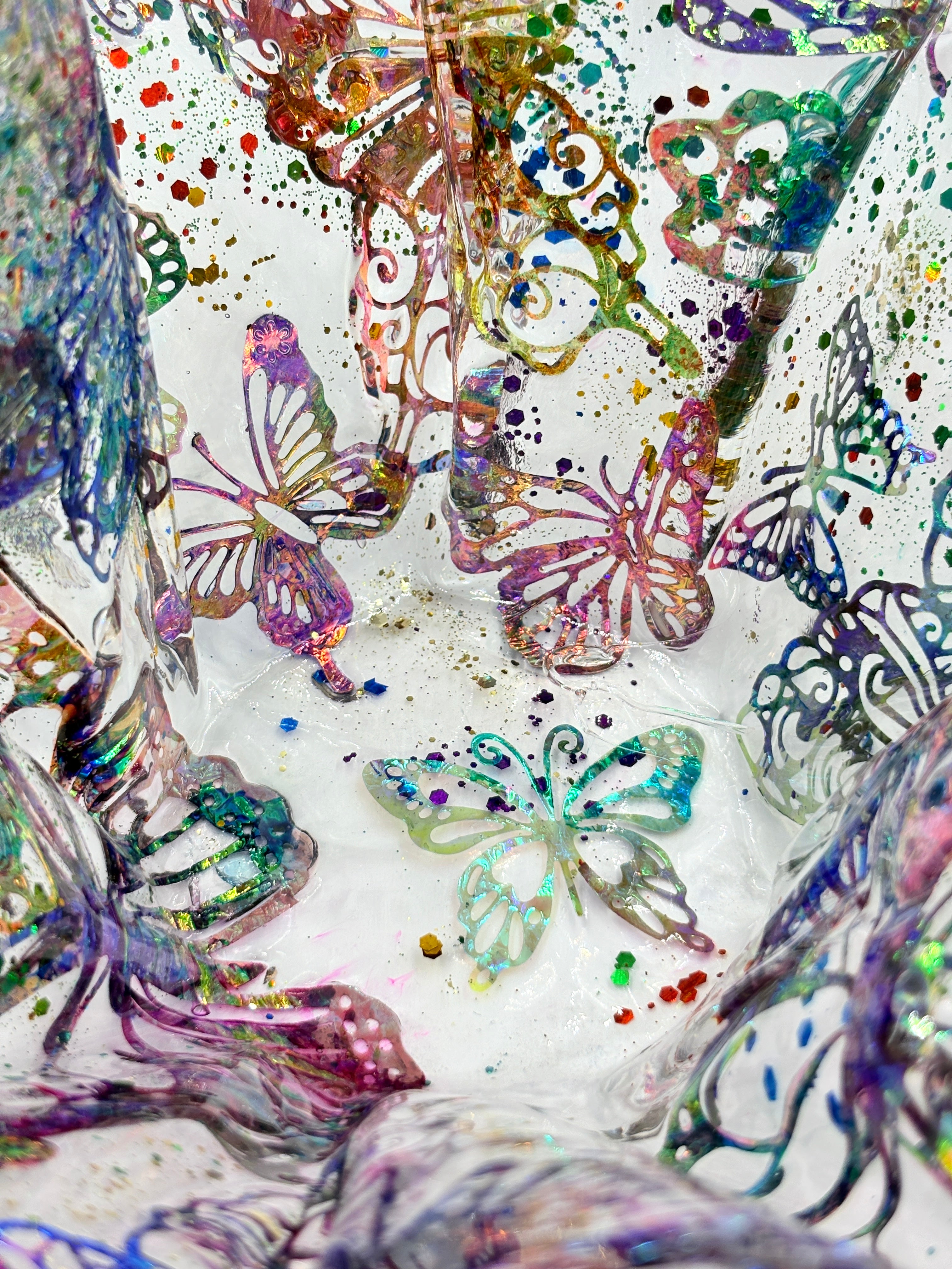 Freeform Butterfly Resin Bowl