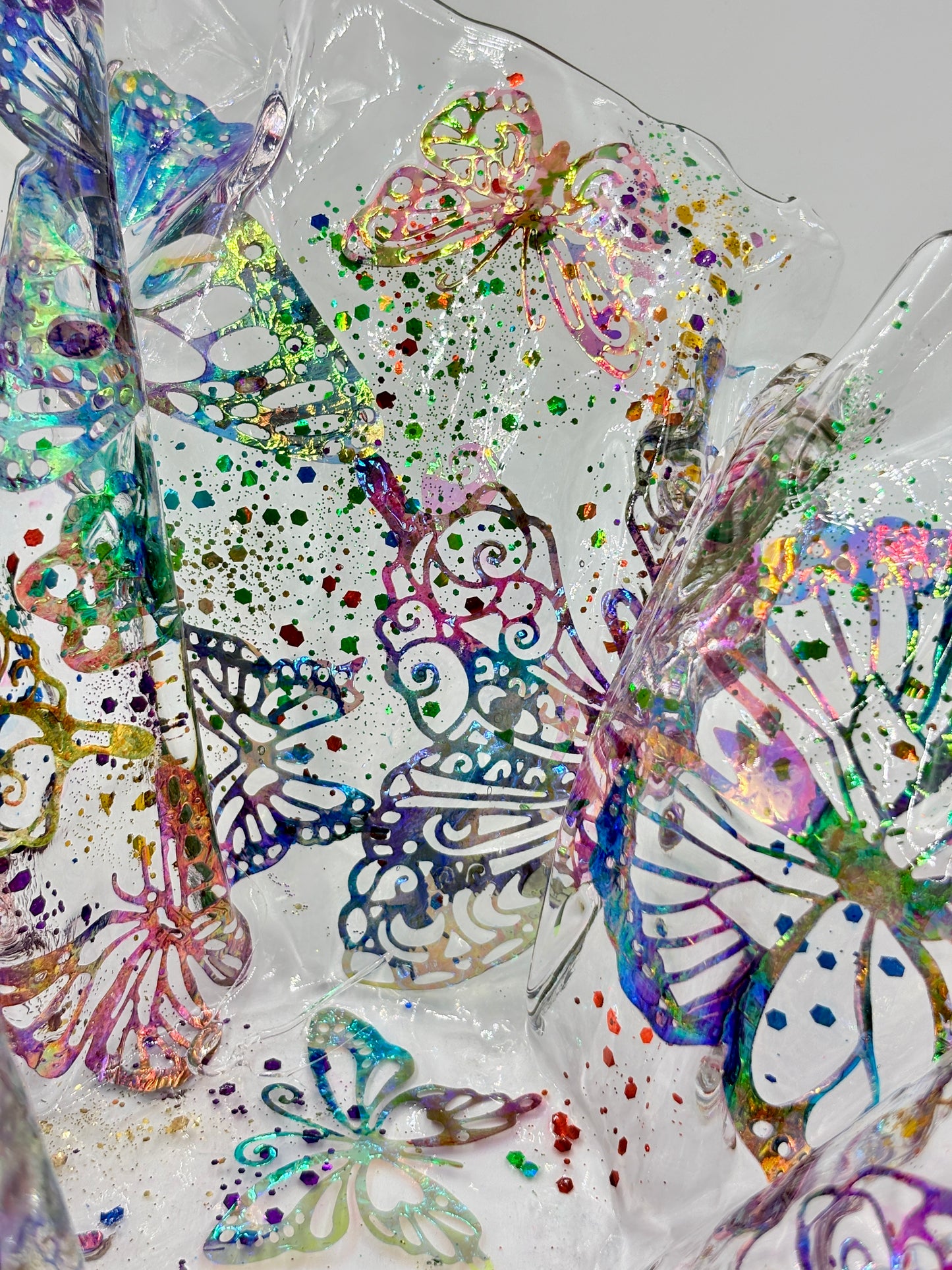Freeform Butterfly Resin Bowl