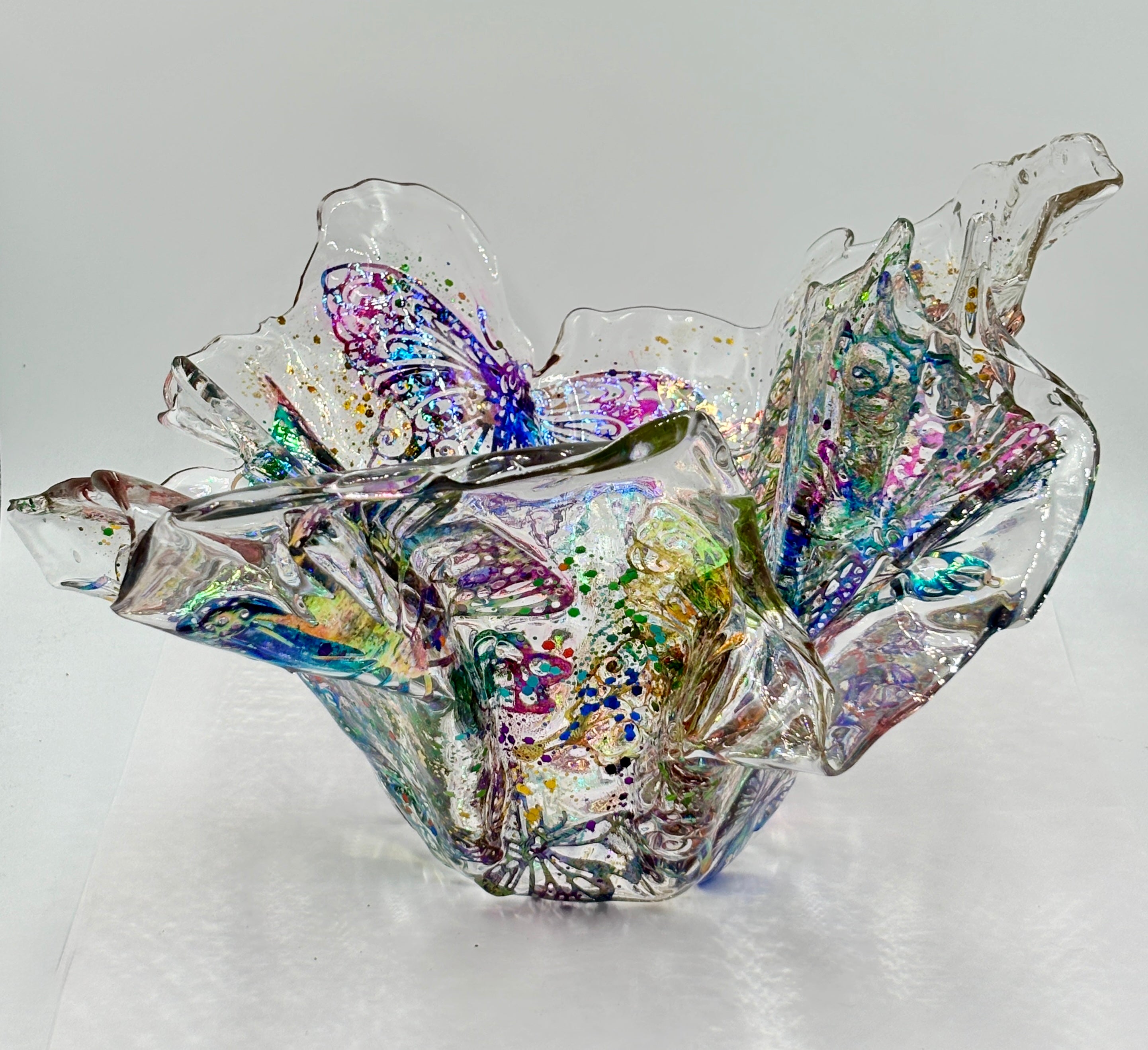 Freeform Butterfly Resin Bowl