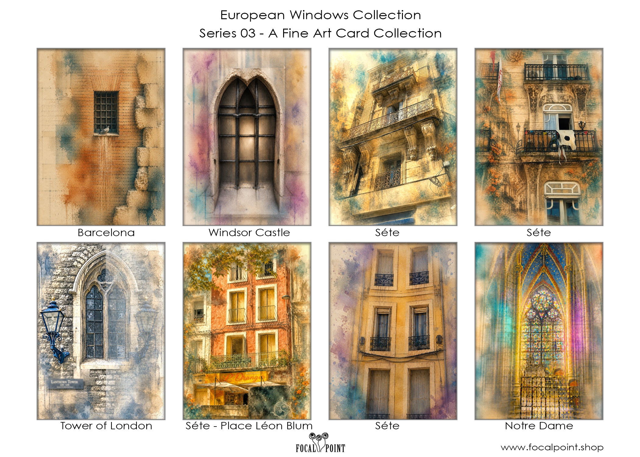 Note Cards - European Windows Collection 03