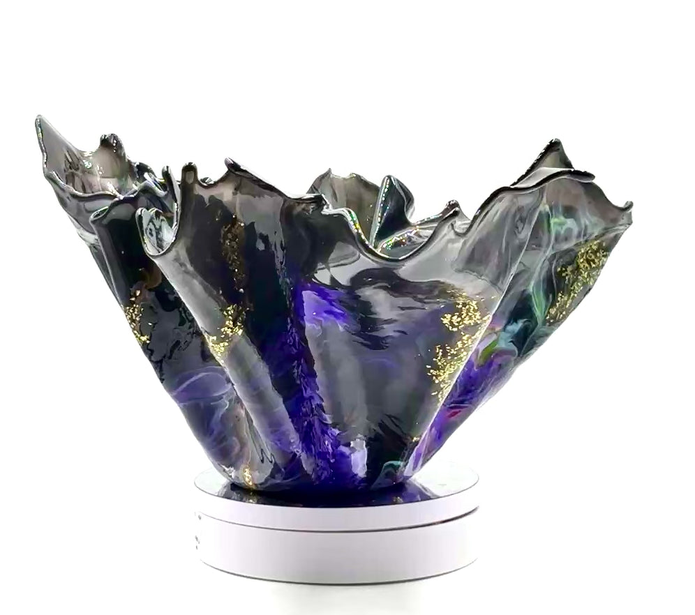 Black Resin Bowl