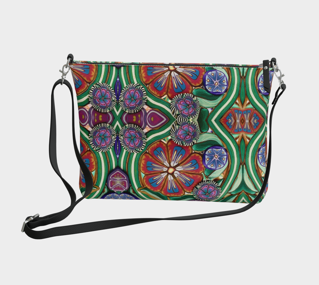 Red flower Crossbody purse