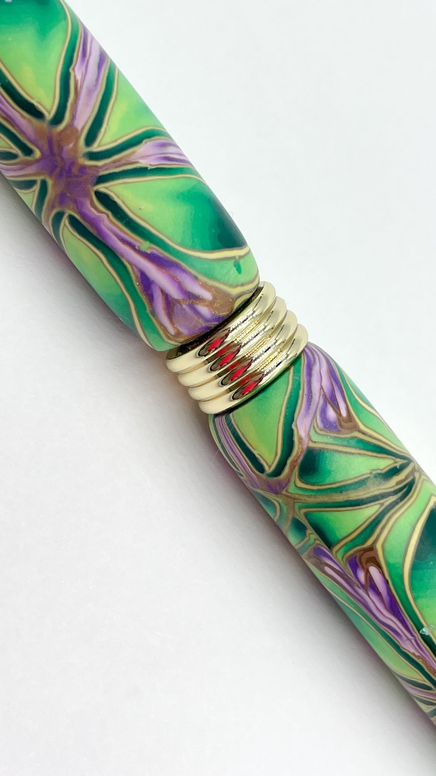 Polymer clay covered twist pen