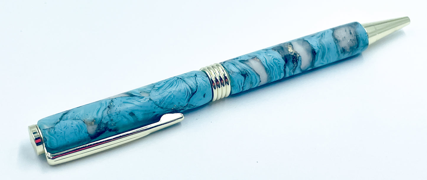 Polymer clay covered twist pen