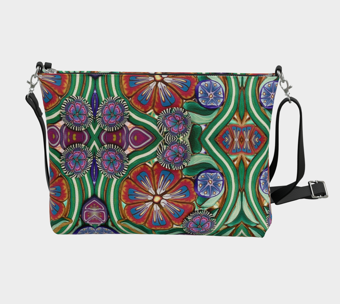 Red flower Crossbody purse